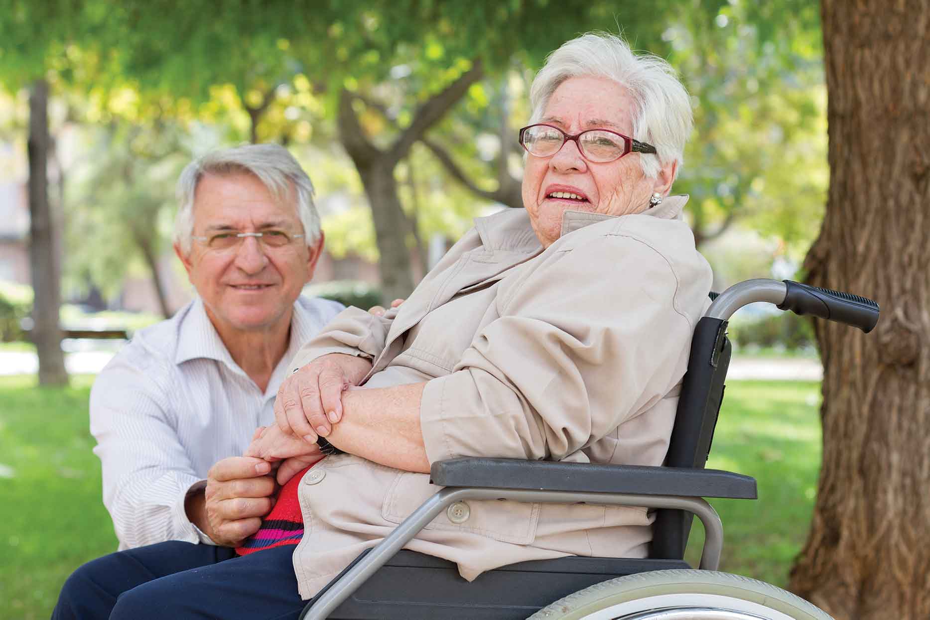 Son with Elderly Mother