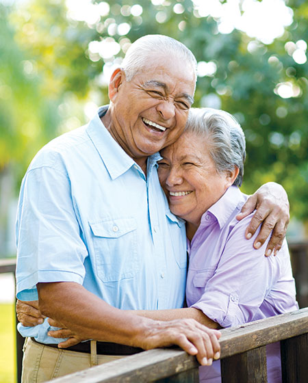 Senior Couple Hugging