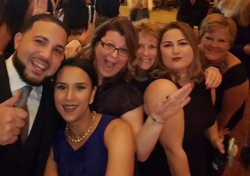 LMR-Gala-2016.1_CROPPED Lauriza and Medical Management Team colleagues in celebration mode at the 2016 Neighborhood Gala. From left to right are: Ruben, Lauriza, Fatima, Sara, Simone, and Linda.