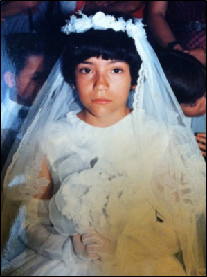 Monica’s First Communion in the late 80s.