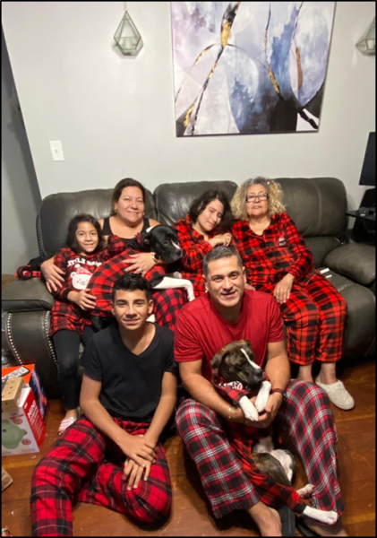 Monica’s Family

From left to right top: youngest daughter Camilla, Monica with family dog Oreo on her lap, oldest daughter Ally, and Monica’s mom Maritza
From left to right bottom: middle child Victor, Husband Fredy with Kobe (Oreo’s brother who Monica’s family was dog sitting)